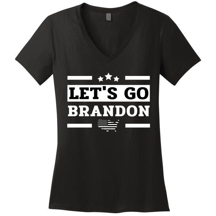 Let's Go Brandon Lets Go Brandon Lets Go Brandon Let's Go Brandon Women's V-Neck T-Shirt