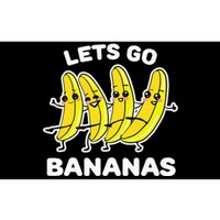 Lets Go Bananas Funny Fruit Pun Banana Bumper Sticker