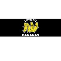 Lets Go Bananas Funny Fruit Pun Banana Bumper Sticker