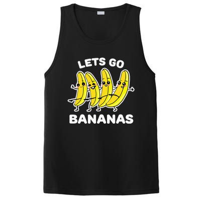 Lets Go Bananas Funny Fruit Pun Banana PosiCharge Competitor Tank