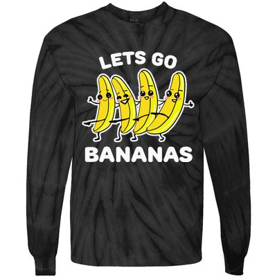 Lets Go Bananas Funny Fruit Pun Banana Tie-Dye Long Sleeve Shirt