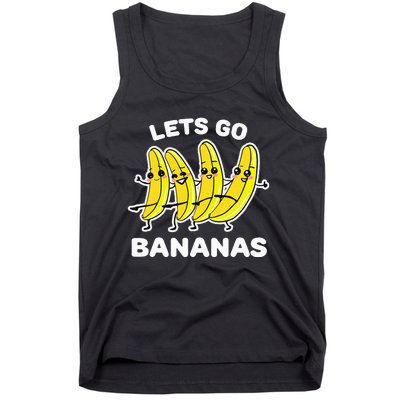 Lets Go Bananas Funny Fruit Pun Banana Tank Top