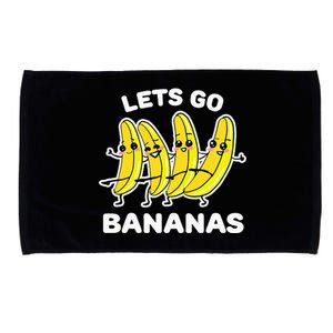 Lets Go Bananas Funny Fruit Pun Banana Microfiber Hand Towel