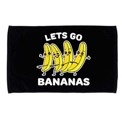 Lets Go Bananas Funny Fruit Pun Banana Microfiber Hand Towel