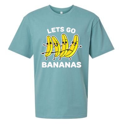 Lets Go Bananas Funny Fruit Pun Banana Sueded Cloud Jersey T-Shirt