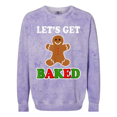 Let's Get Baked Funny Christmas Gingerbread Cookie Shirt Colorblast Crewneck Sweatshirt