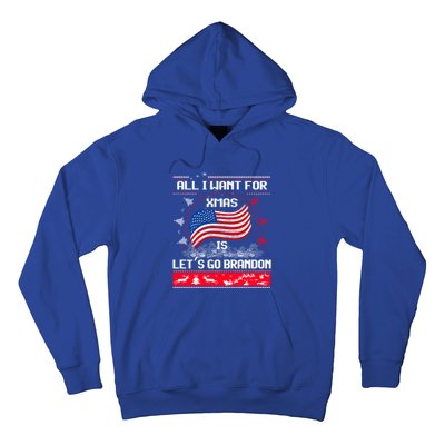 Lets Go Brandon Ugly Christmas Sweater Us Flag Brandon Xmas Great Gift Hoodie