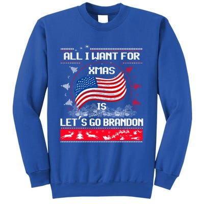 Lets Go Brandon Ugly Christmas Sweater Us Flag Brandon Xmas Great Gift Sweatshirt