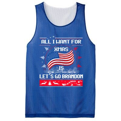 Lets Go Brandon Ugly Christmas Sweater Us Flag Brandon Xmas Great Gift Mesh Reversible Basketball Jersey Tank