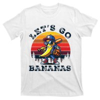 Lets Go Bananas Banana Playing Baseball Baseball Player Gift T-Shirt