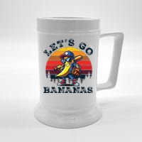 Lets Go Bananas Banana Playing Baseball Baseball Player Gift Beer Stein