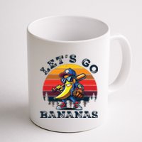 Lets Go Bananas Banana Playing Baseball Baseball Player Gift Coffee Mug