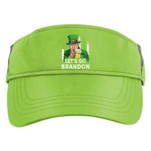 Lets Go Brandon St Patrick's Day Trump Beer And America Flag Adult Drive Performance Visor