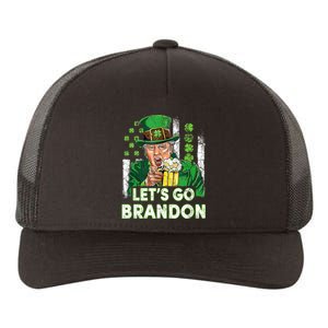 Lets Go Brandon St Patrick's Day Trump Beer And America Flag Yupoong Adult 5-Panel Trucker Hat