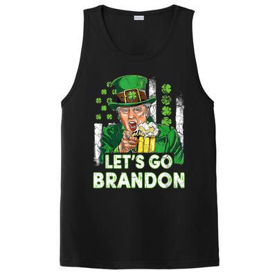 Lets Go Brandon St Patrick's Day Trump Beer And America Flag PosiCharge Competitor Tank