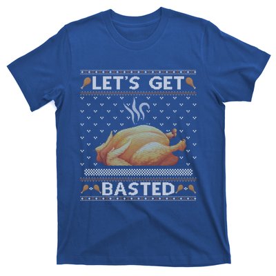 Lets Get Basted Turkey Fall Vibes Ugly Thanksgiving Sweater Gift T-Shirt