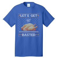 Lets Get Basted Turkey Fall Vibes Ugly Thanksgiving Sweater Gift Tall T-Shirt