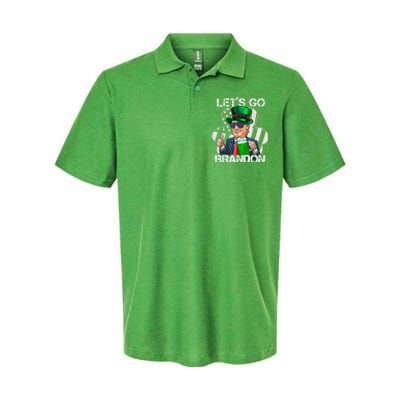 Lets Go Brandon St Patricks Day Trump American Flag Shamrock Softstyle Adult Sport Polo