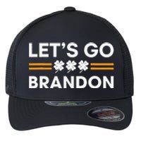 Lets Go Brandon Funny St Patrick's Day Irish Shamrock Flexfit Unipanel Trucker Cap