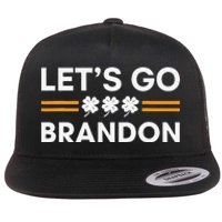 Lets Go Brandon Funny St Patrick's Day Irish Shamrock Flat Bill Trucker Hat