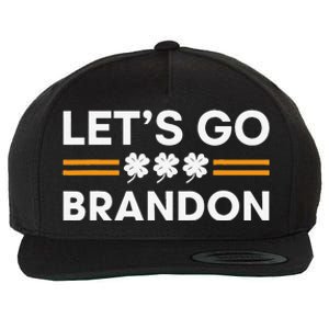 Lets Go Brandon Funny St Patrick's Day Irish Shamrock Wool Snapback Cap