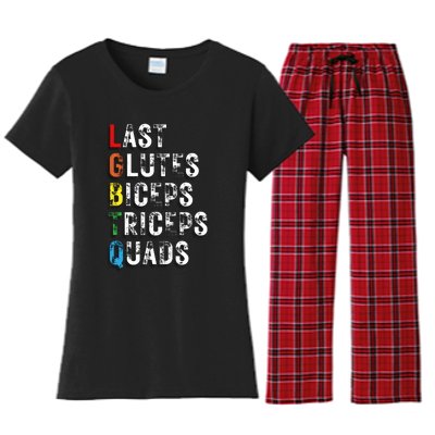 Last Glutes Biceps Triceps Quads Women's Flannel Pajama Set