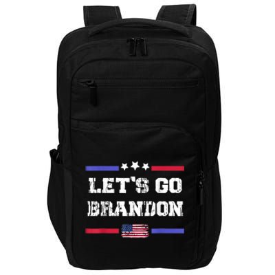 Let's Go Brandon Conservative Anti Liberal US Flag Impact Tech Backpack