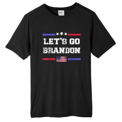 Let's Go Brandon Conservative Anti Liberal US Flag Tall Fusion ChromaSoft Performance T-Shirt