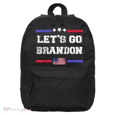 Let's Go Brandon Conservative Anti Liberal US Flag 16 in Basic Backpack