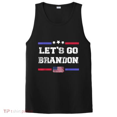 Let's Go Brandon Conservative Anti Liberal US Flag PosiCharge Competitor Tank