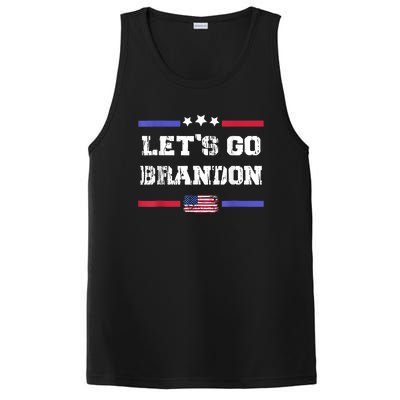 Let's Go Brandon Conservative Anti Liberal US Flag PosiCharge Competitor Tank