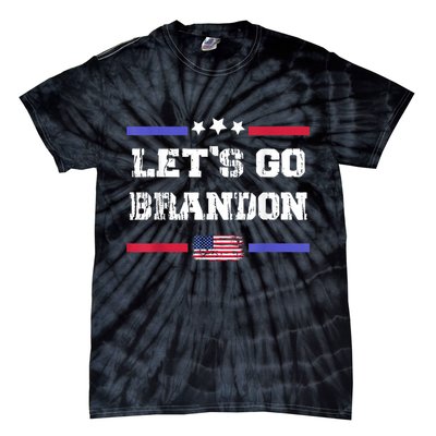 Let's Go Brandon Conservative Anti Liberal US Flag Tie-Dye T-Shirt