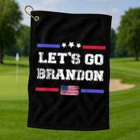 Let's Go Brandon Conservative Anti Liberal US Flag Golf Towel