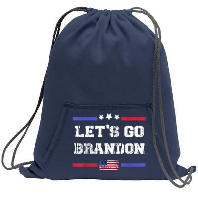 Let's Go Brandon Conservative Anti Liberal US Flag Sweatshirt Cinch Pack Bag