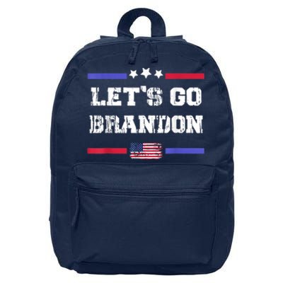 Let's Go Brandon Conservative Anti Liberal US Flag 16 in Basic Backpack