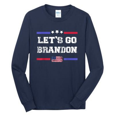 Let's Go Brandon Conservative Anti Liberal US Flag Tall Long Sleeve T-Shirt