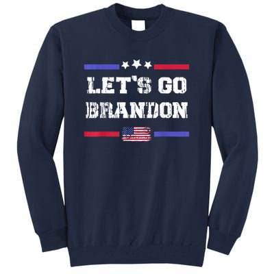 Let's Go Brandon Conservative Anti Liberal US Flag Tall Sweatshirt