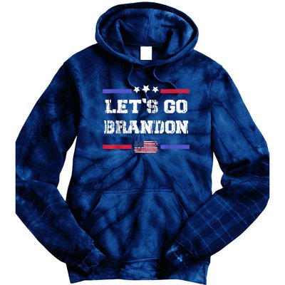 Let's Go Brandon Conservative Anti Liberal US Flag Tie Dye Hoodie