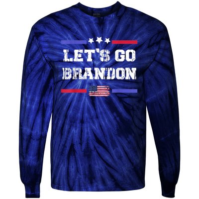 Let's Go Brandon Conservative Anti Liberal US Flag Tie-Dye Long Sleeve Shirt