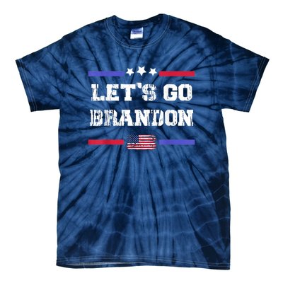 Let's Go Brandon Conservative Anti Liberal US Flag Tie-Dye T-Shirt