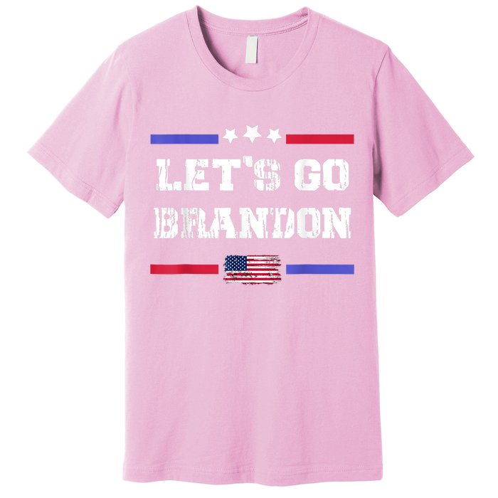 Let's Go Brandon Conservative Anti Liberal US Flag Premium T-Shirt