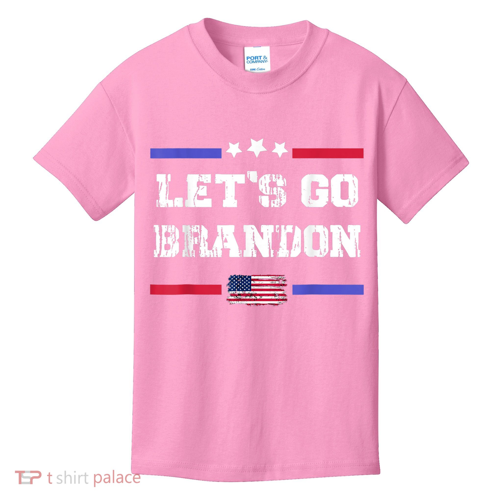 Let's Go Brandon Conservative Anti Liberal US Flag Kids T-Shirt