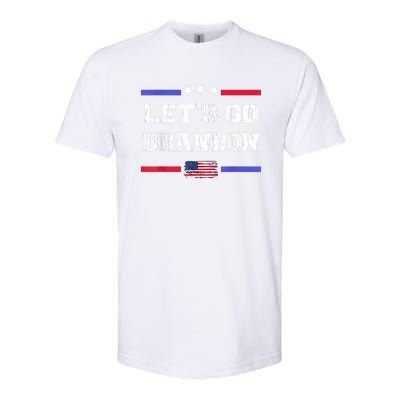 Let's Go Brandon Conservative Anti Liberal US Flag Softstyle CVC T-Shirt