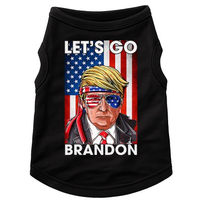 Lets Go Brandon American Flag Trump 4th Of July Patriotic Doggie Tank