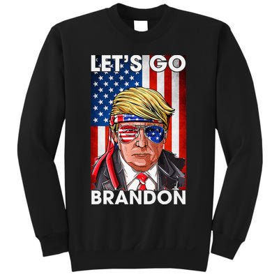 Lets Go Brandon American Flag Trump 4th Of July Patriotic Sweatshirt