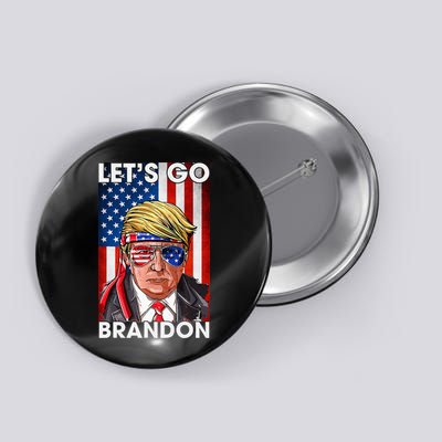 Lets Go Brandon American Flag Trump 4th Of July Patriotic Button
