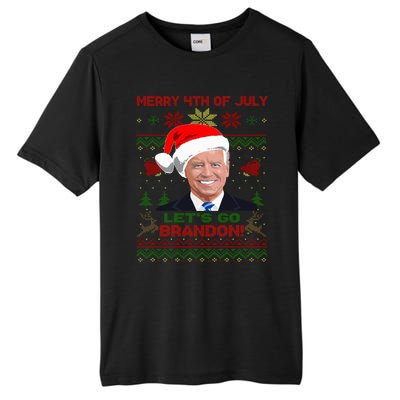 LetS Go Brandon Anti Biden Trump Santa Biden Ugly Christmas Gift Tall Fusion ChromaSoft Performance T-Shirt