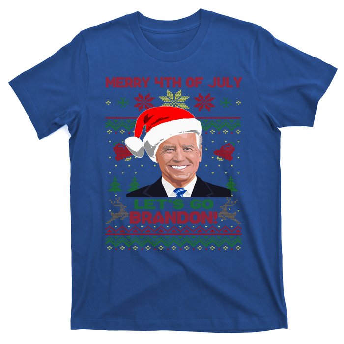 LetS Go Brandon Anti Biden Trump Santa Biden Ugly Christmas Gift T-Shirt