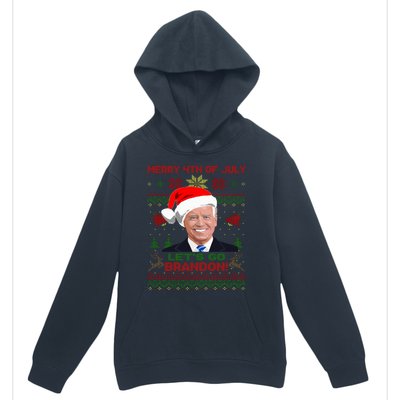 LetS Go Brandon Anti Biden Trump Santa Biden Ugly Christmas Gift Urban Pullover Hoodie