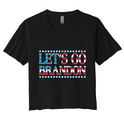 Lets Go Brandon Meaningful Gift American Flag Funny LetS Go Brandon Gift Crop Top
